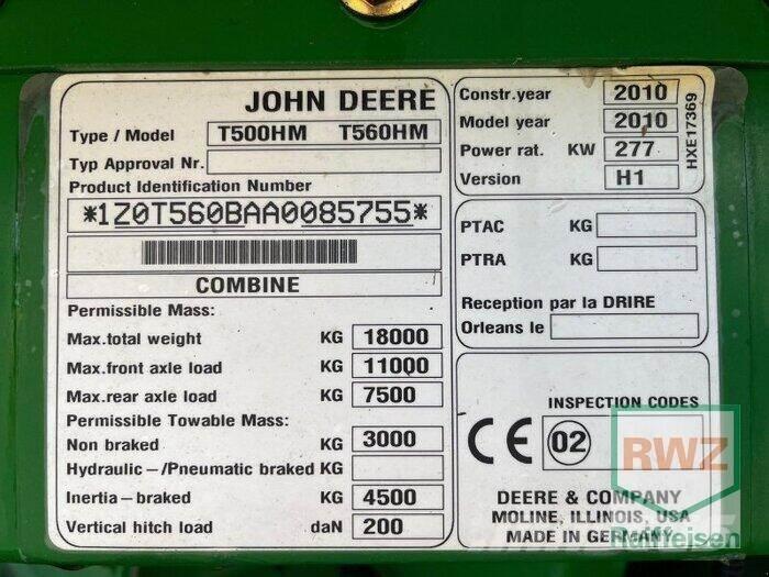 John Deere T560 Комбайни