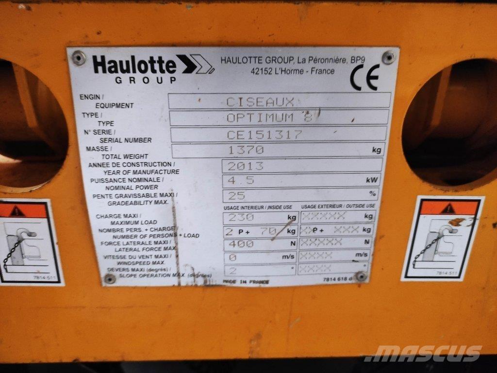Haulotte OPTIMUM8 Ножични работни платформи