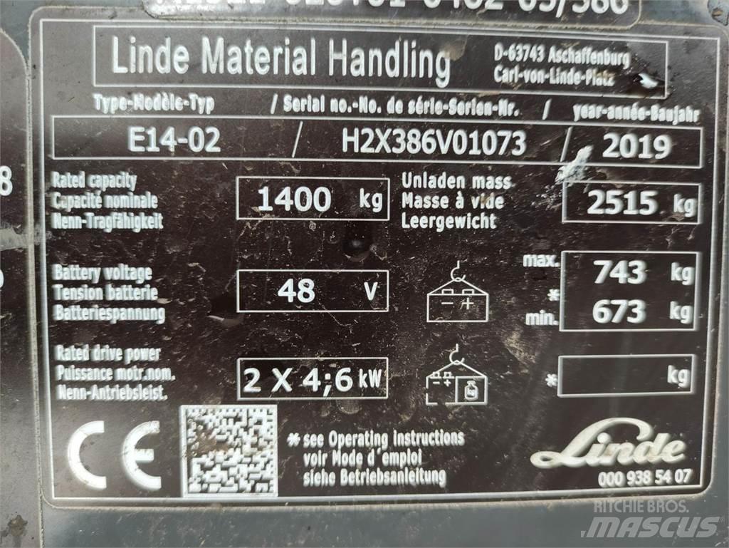 Linde E14-02-386-EVO Електрически вилични кари-повдигачи