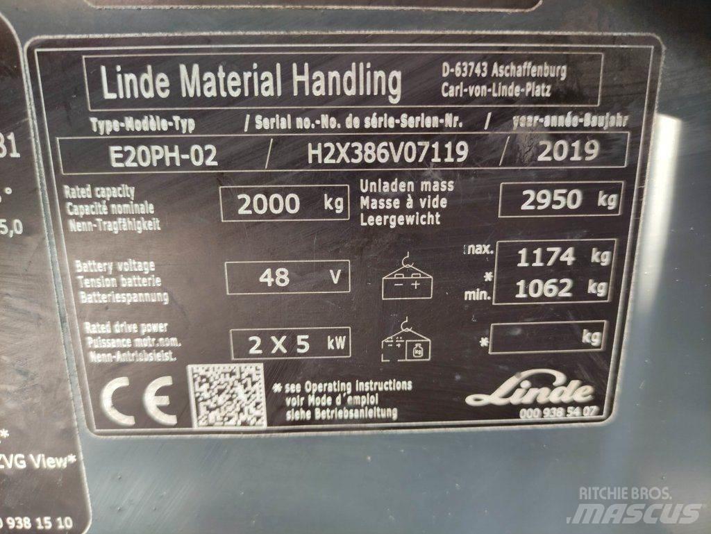 Linde E20PH-02-386 EVO Електрически вилични кари-повдигачи