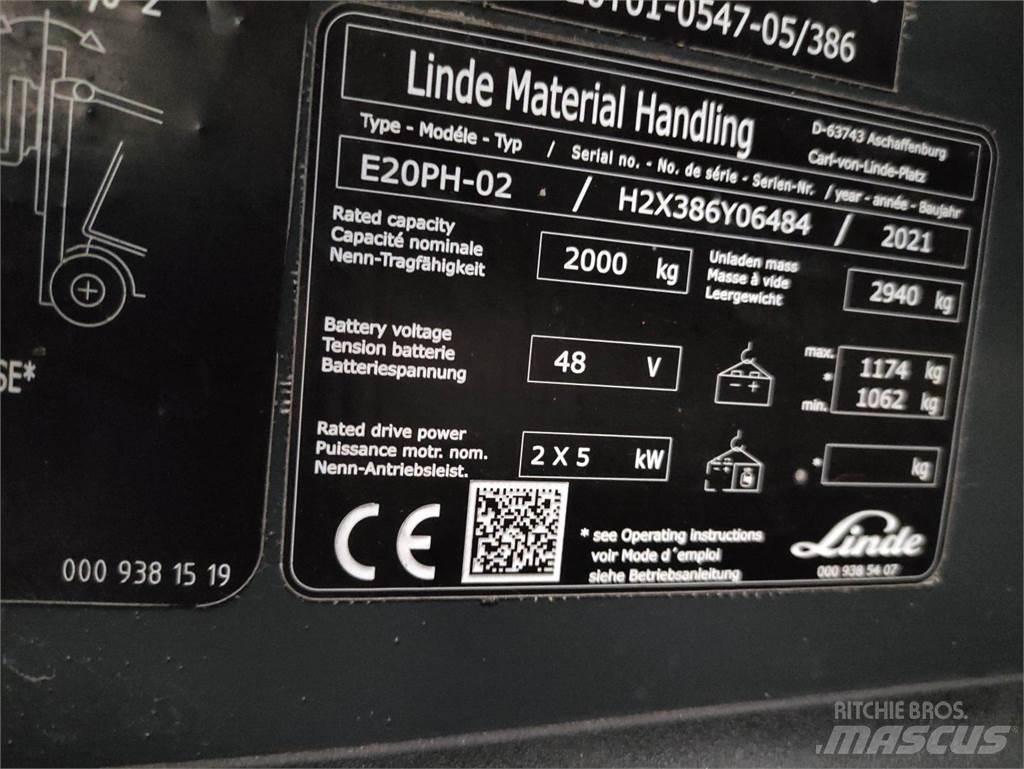 Linde E20PH-02-386-EVO Електрически вилични кари-повдигачи
