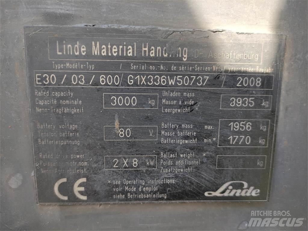 Linde E30-03-336 Електрически вилични кари-повдигачи