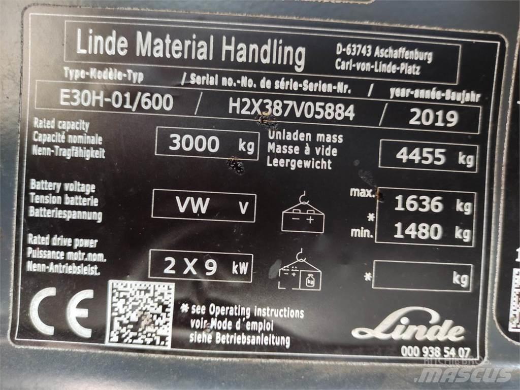 Linde E30H-01/600-387 Електрически вилични кари-повдигачи