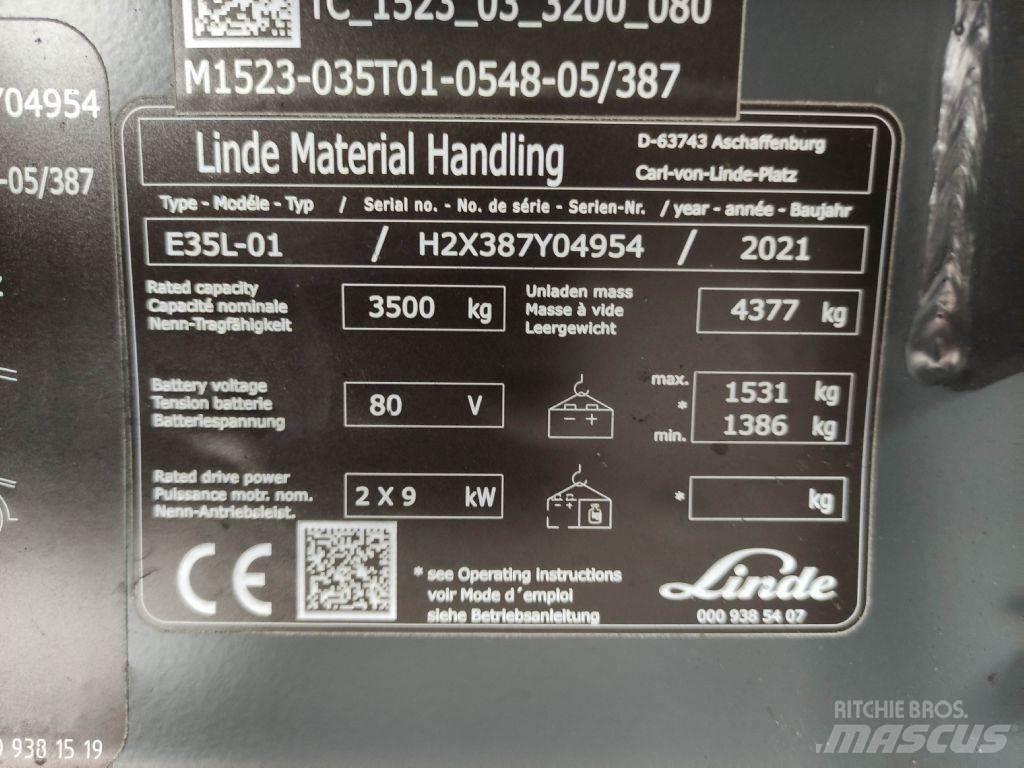 Linde E35L-01-387 Електрически вилични кари-повдигачи