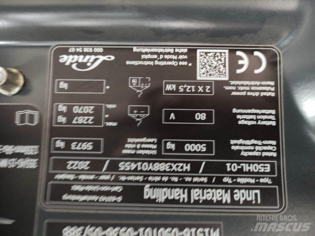 Linde E50HL-01-388 Електрически вилични кари-повдигачи