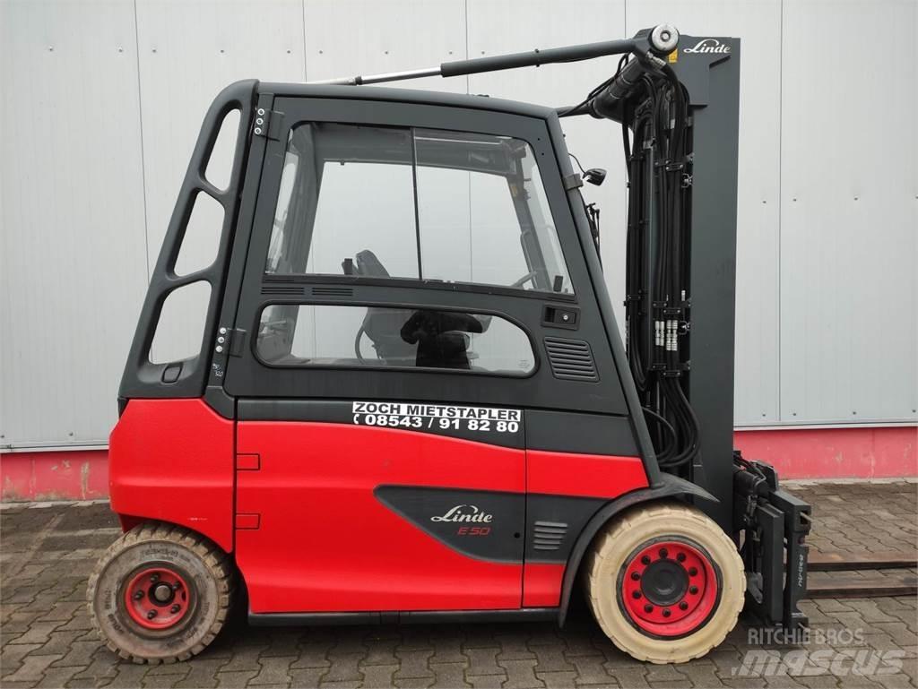 Linde E50HL-01-600 Електрически вилични кари-повдигачи