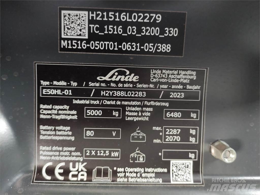 Linde E50HL-388 Електрически вилични кари-повдигачи