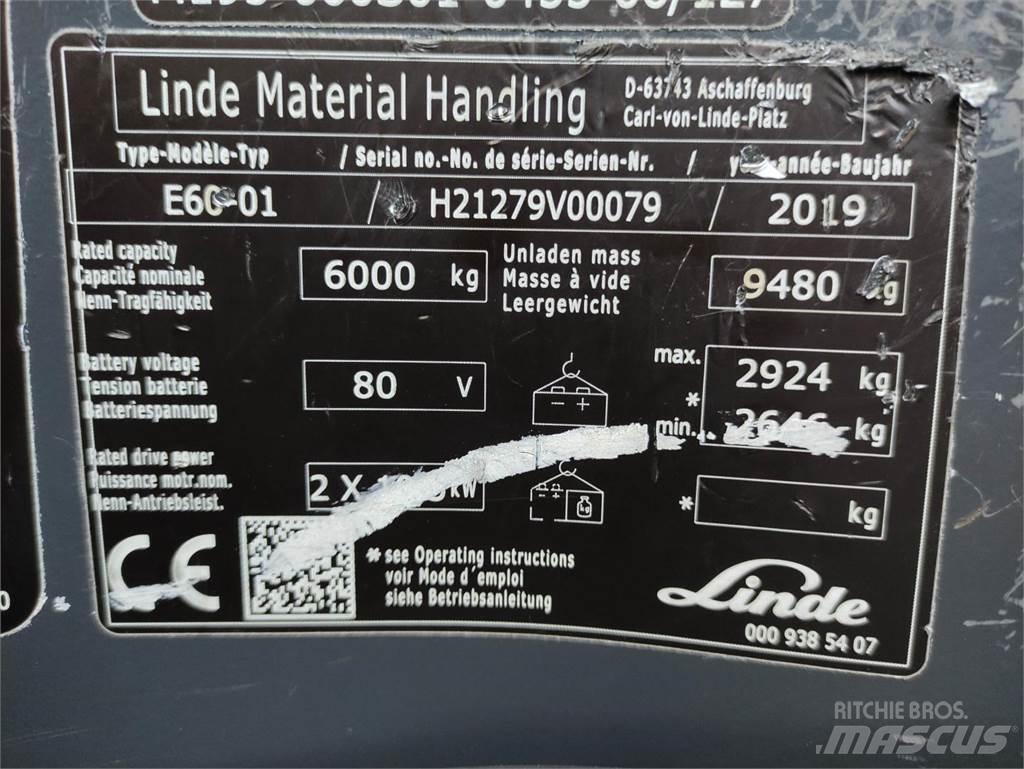 Linde E60-01-1279 Електрически вилични кари-повдигачи