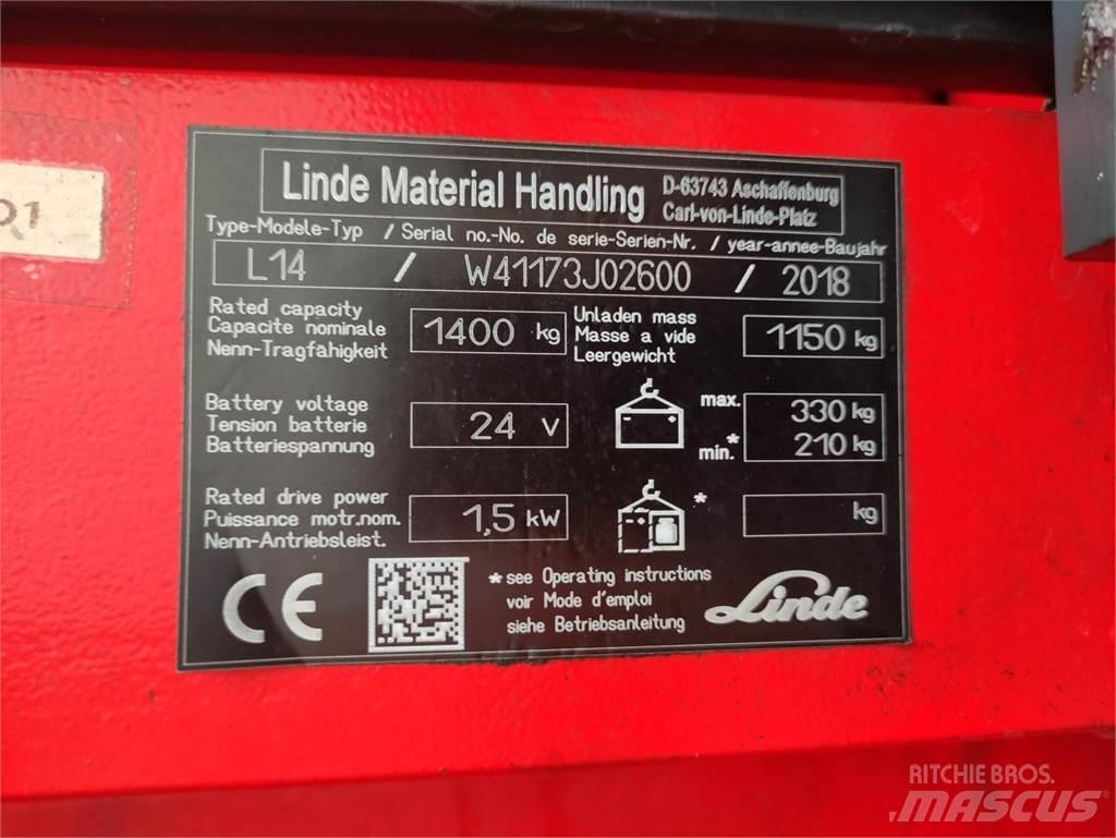 Linde L14-1173 Колички високоповдигачи с теглич