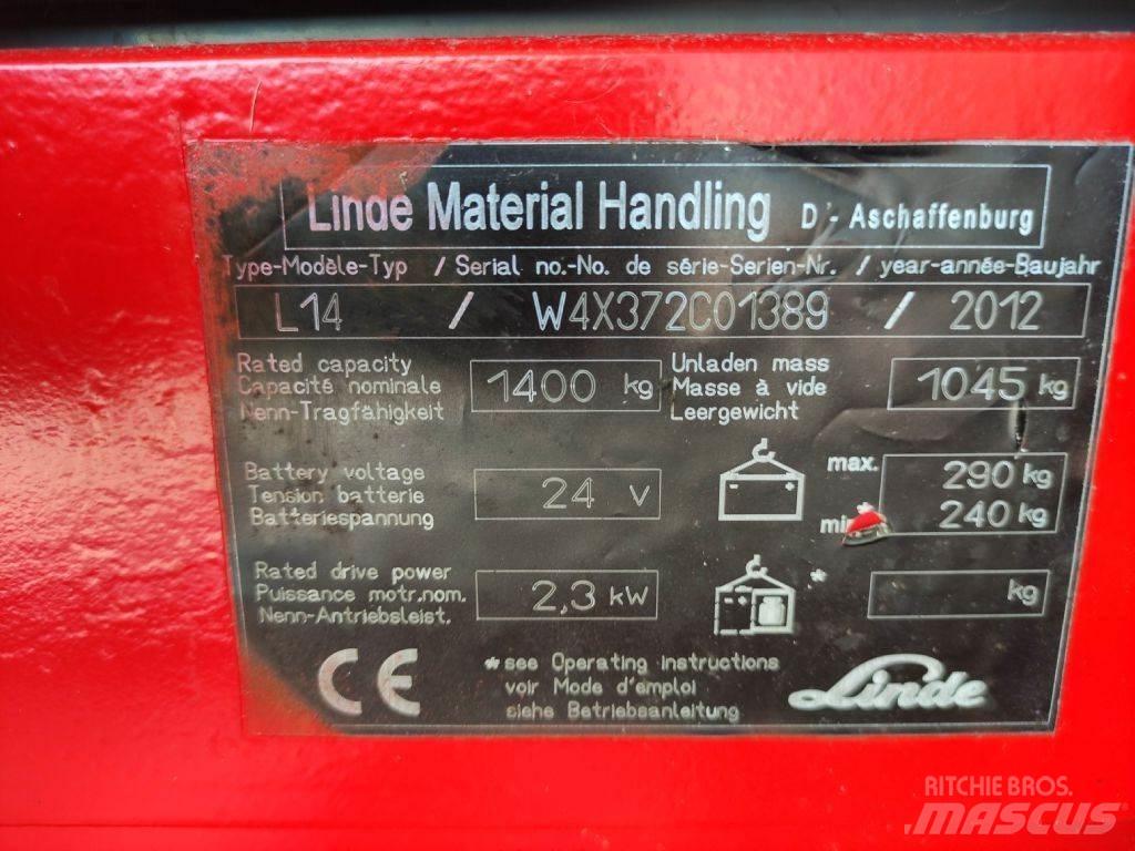 Linde L14-372 Колички високоповдигачи с теглич