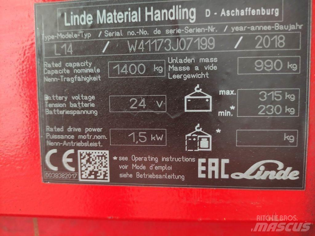 Linde L14i Колички високоповдигачи с теглич