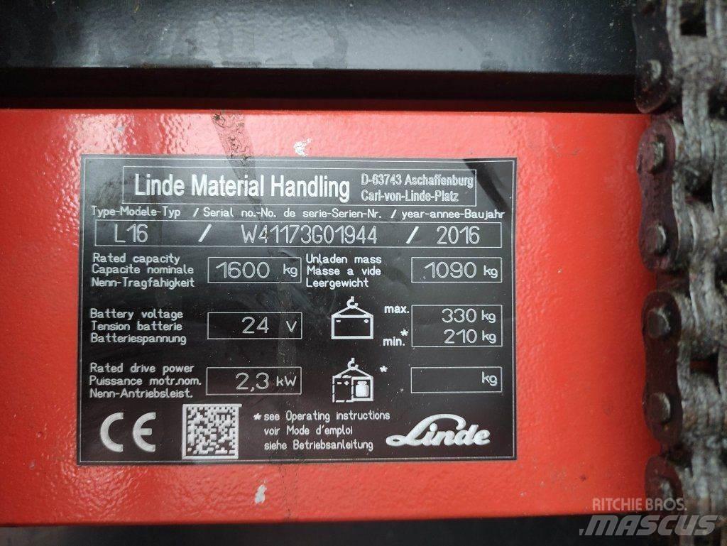 Linde L16i-1173 Колички високоповдигачи с теглич