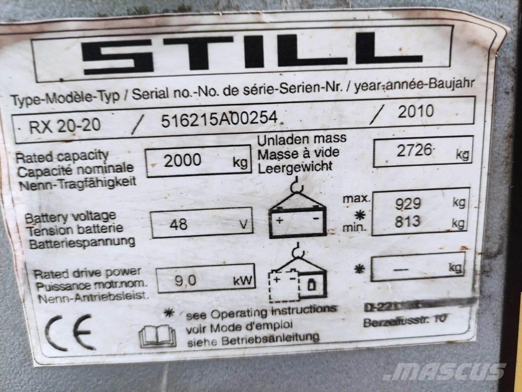 Still RX20-20 Електрически вилични кари-повдигачи