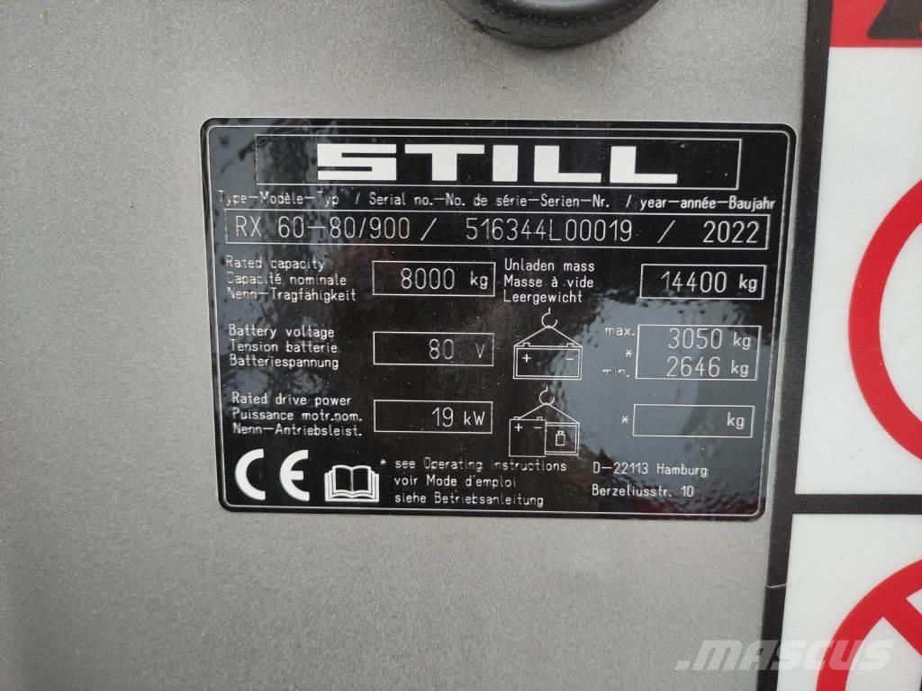 Still RX60-80/900 Електрически вилични кари-повдигачи